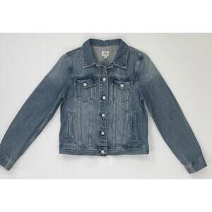 J Crew Denim Jean Jacket Womens Re Imagined Faded Distressed Blue Medium